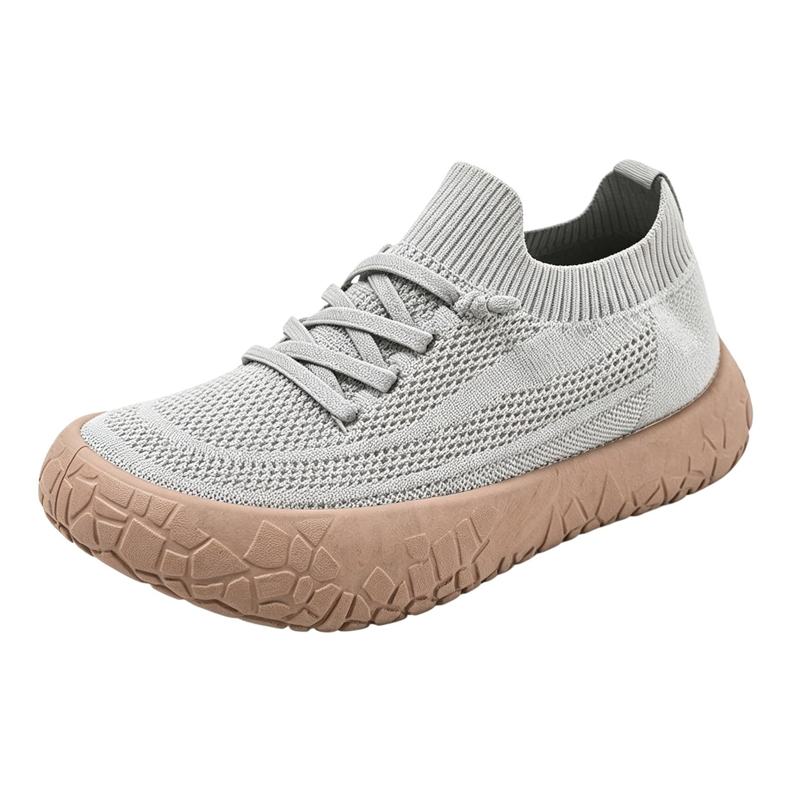 Baskets sportives décontractées à lacets légères et texturées - 6