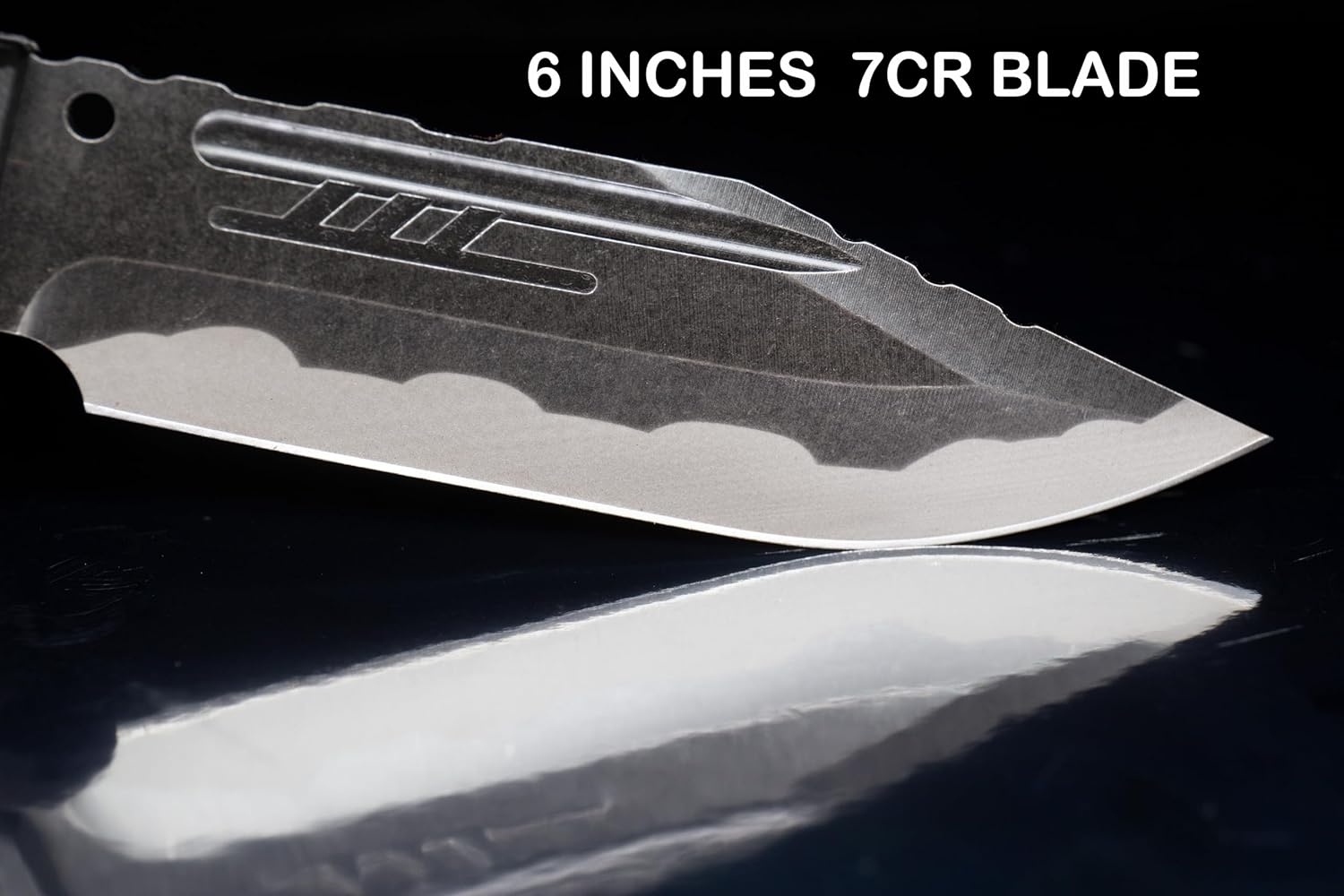 WT09 Fulltang Heavy Duty 12-inch Stonewashed Fixed Blade Knife with Kydex Sheath and Fiberglass Handle for Outdoor, Hunting, Camping, Best Gift for Men (Black)