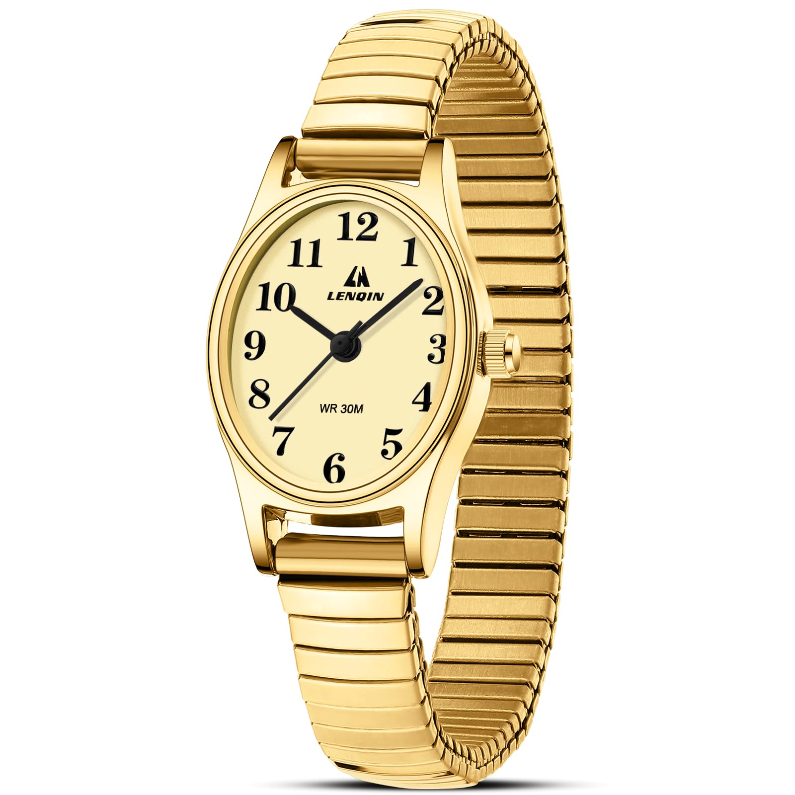 Damen Armbanduhr Wasserdicht Analog Quartz Uhr mit Elastischem Metallband | Klassisch Edelstahl Damenuhr 3ATM Wasserdichte Hochwertiges Quarzwerk