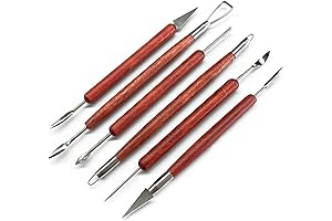 6 Pcs Double-Ended Stainless Steel Polymer Clay Tools