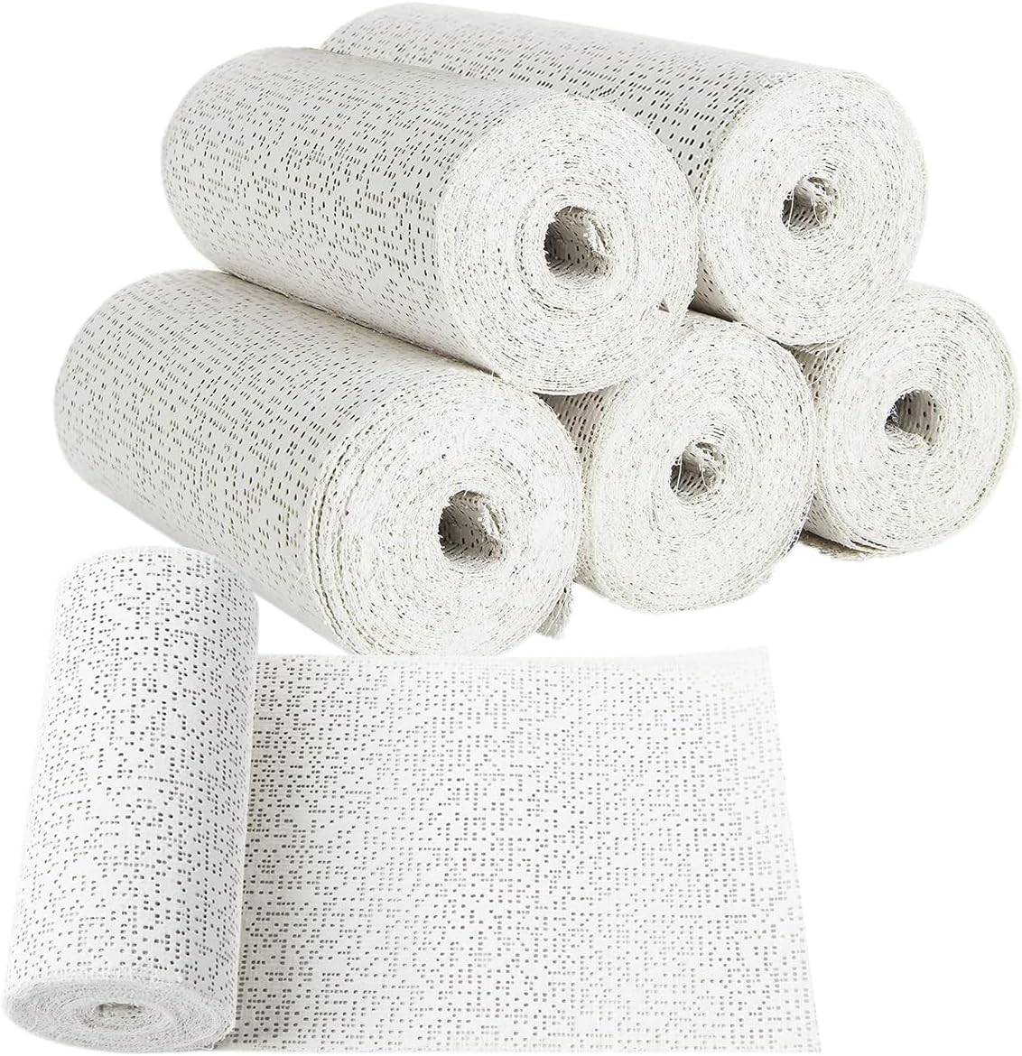 LOSYHU 6 Pack Plaster Cloth Rolls 6" x 15ft Plaster Bandages Plaster of Paris Bulk Plaster Strips for Hobby Craft, Mask Making, Scenery Art, Belly Cast, Body Casts
