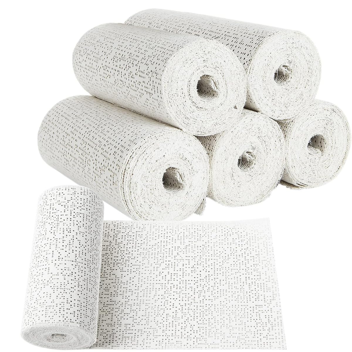 LOSYHU 6 Pack Plaster Cloth Rolls 6" x 15ft Plaster Bandages Plaster of Paris Bulk Plaster Strips for Hobby Craft, Mask Making, Scenery Art, Belly Cast, Body Casts