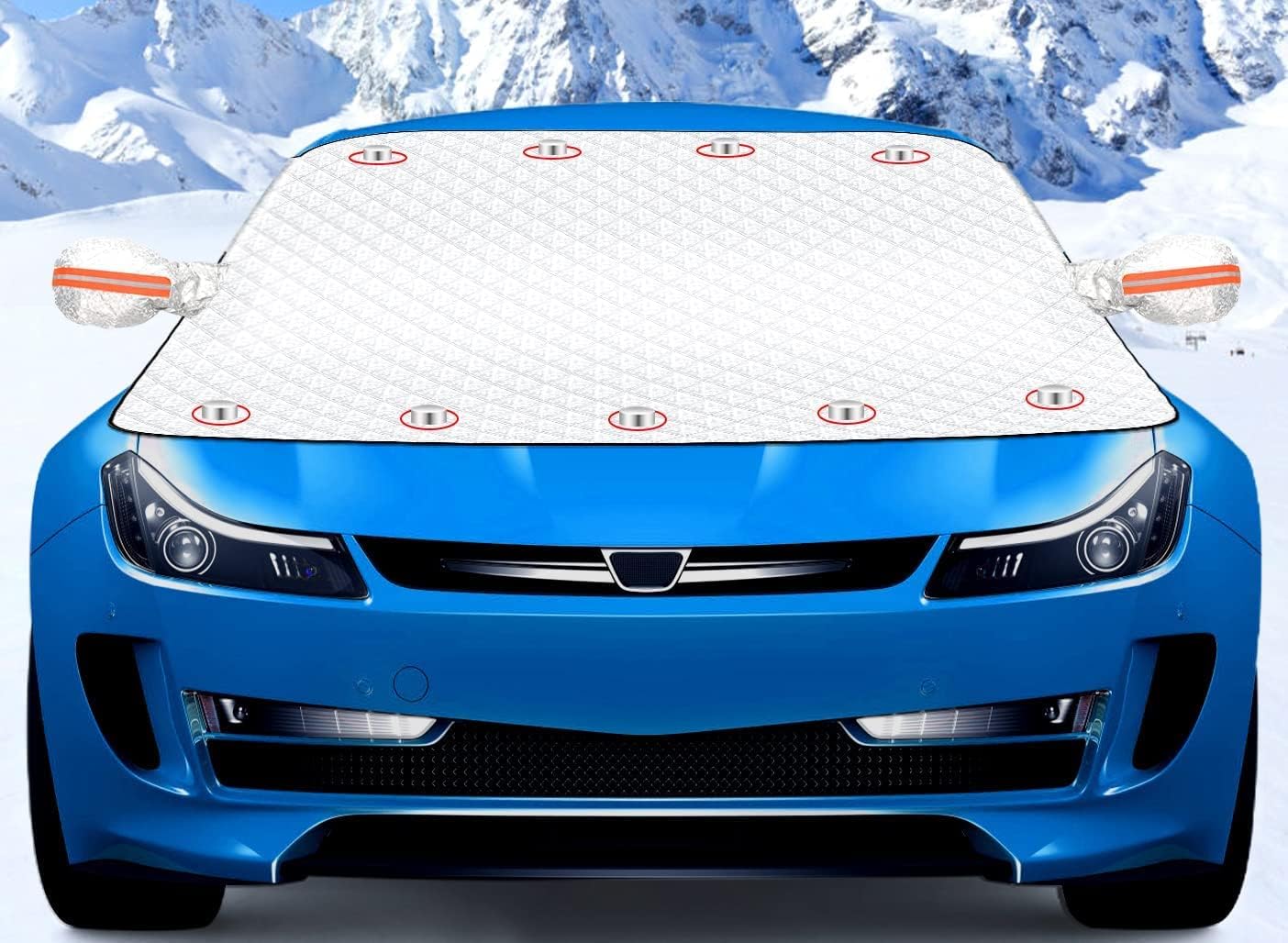 2023Newest Car Windshield Snow Cover with 9 Windscreen Frost