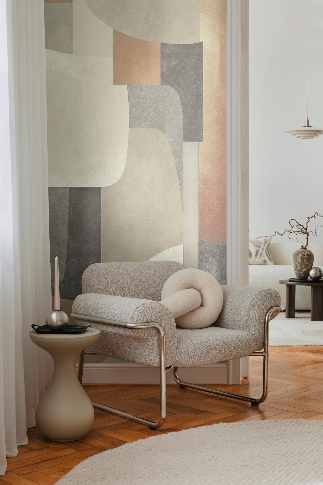 Livingwalls Grey, Orange, Brown Cosmoliving Non-Woven Wallpaper With Abstract Design In – 8,80 X 0,53 M Designer Wallpaper By Cosmopolitan – 791454