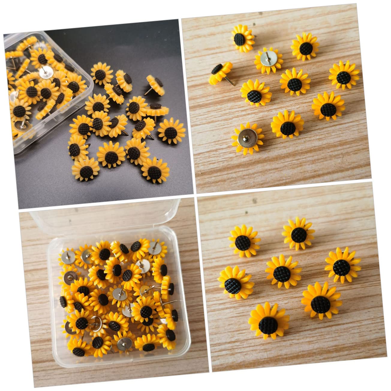 PUNTINE DECORATIVE GIRASOLE - 20 Pezzi, Testa 16mm, Per Bacheche E Pareti - Foto 4