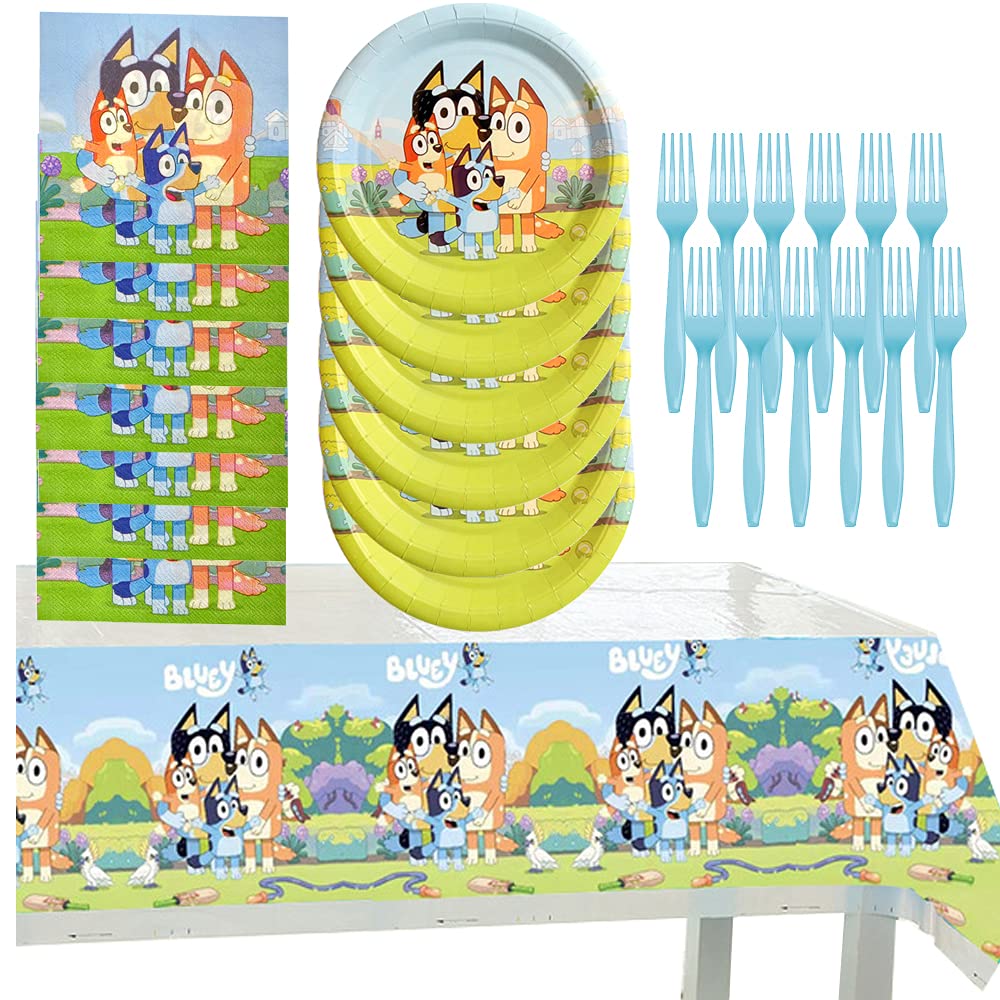 Buy Bluey Birthday Party Supplies Set Sheepdog Bluey and Bingo Paper