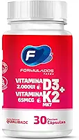 Vitamina D3 + K2 (MK-7) Suporte imunológico, função muscular e sistema cardiovascular 30 cápsulas