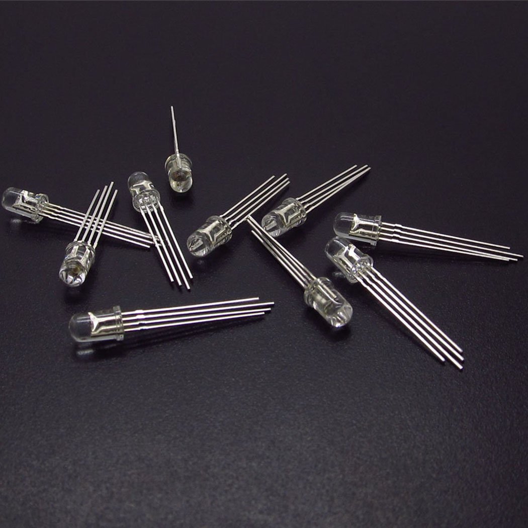 5MM 4pin Common Anode Clear RGB Tri-Color Red Green