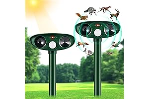 2 Pack Ultrasonic Animal Repeller Outdoor Deer Repellent Devices