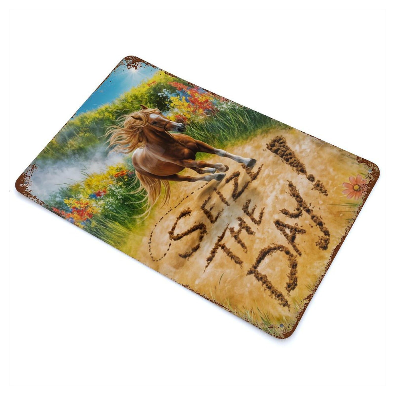 Seize The Day Decorative Tin Sign 11.8"x7.9", Ideal for Cafe, Home Bar And Lounge Decor