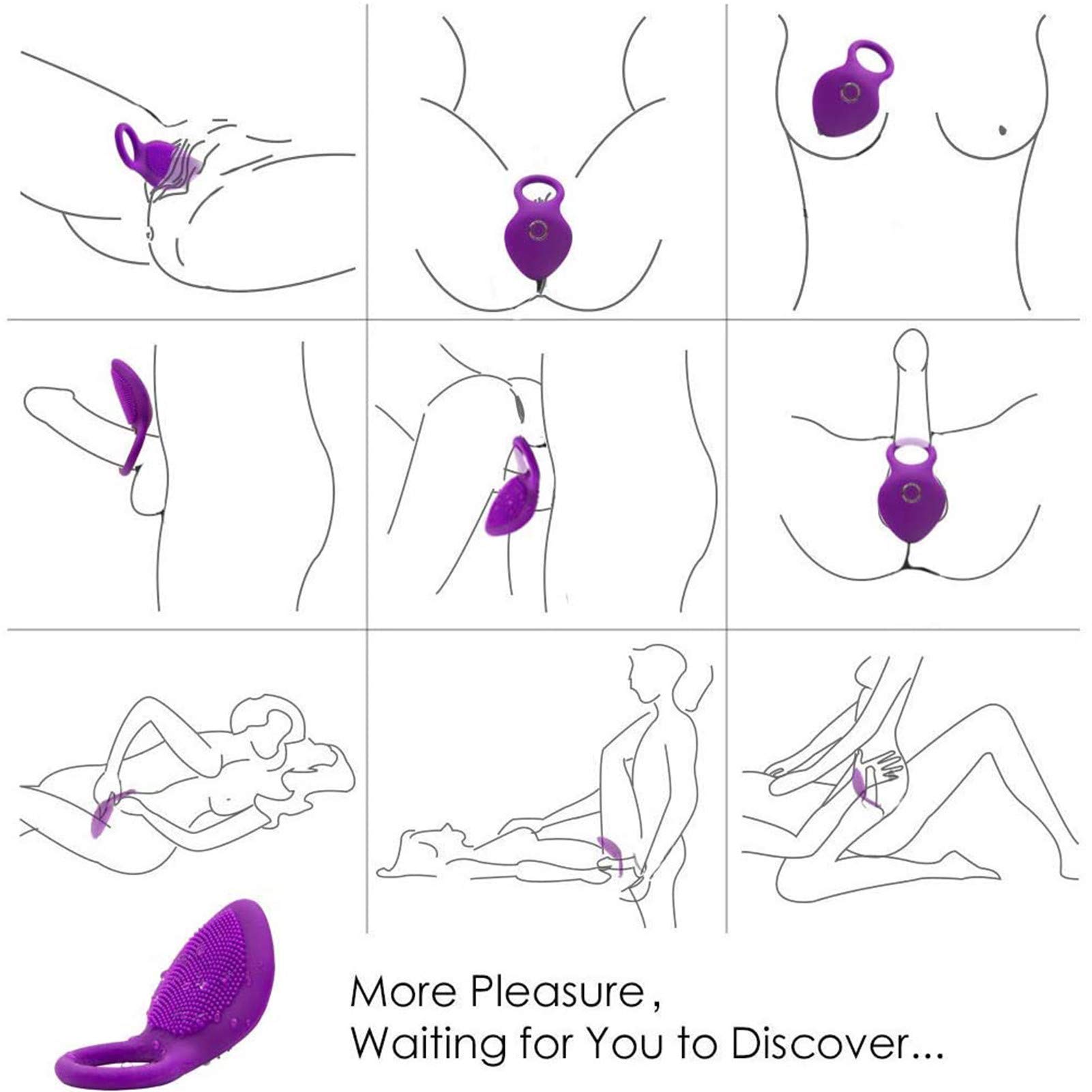 Purisring Vibrators for Men, Cockrings Silicone Vibration, with 10 Modes  Vibration, Clit Silicone Cock Ring Clitorist Massager, Massager, Sex Toys  for Men, Woman and Couple,Purple : Amazon.nl: Health & Personal Care