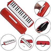 Vista 3 de Melodica - Pianica portátil de 32 teclas con bolsa de transporte, boquillas cortas y largas para principiantes, regalo para niños