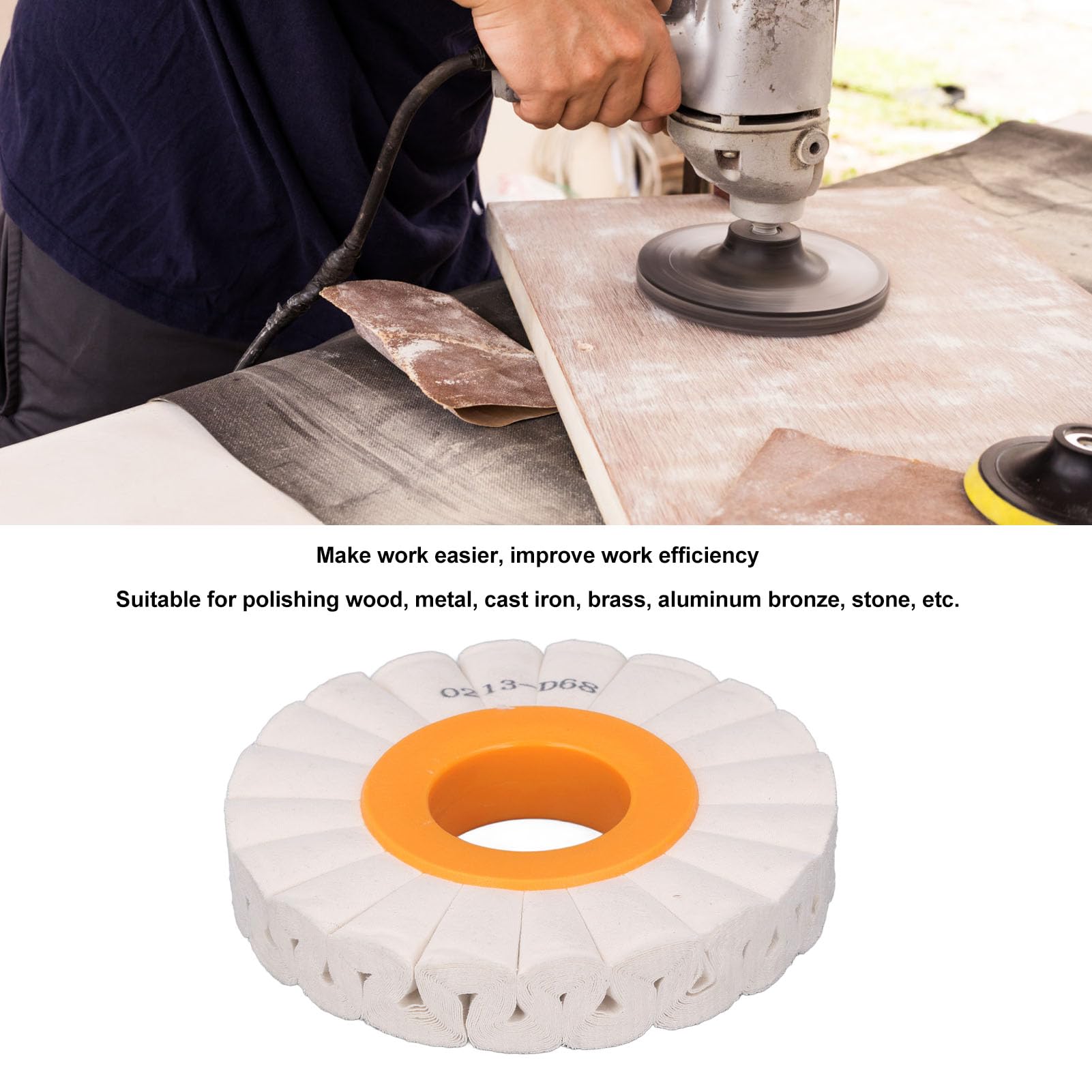 5/10 Pezzi]Ruota Lucidante In Lana Da 4 Pollici, Ruota Lucidante Per Vetro Pietra Metallo Diametro 100 - Foto 3