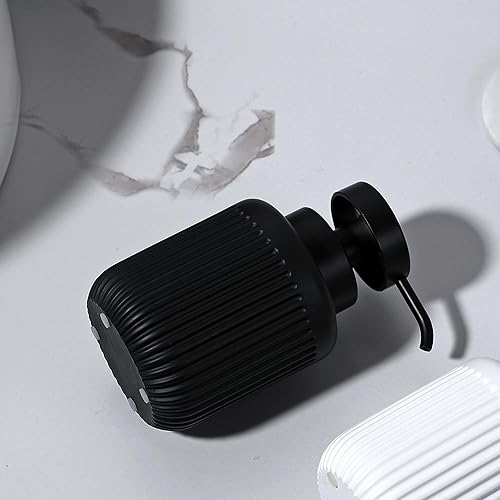 Miniatura 4 de GalDal Dispensador de jabón de manos de espuma negra para baño, dispensador de lavado de manos de espuma de resina, 11 oz.