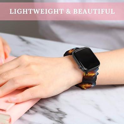 Comfortable Thin Polyester Band, Breathable Compatible with iWatch Replacement Strap