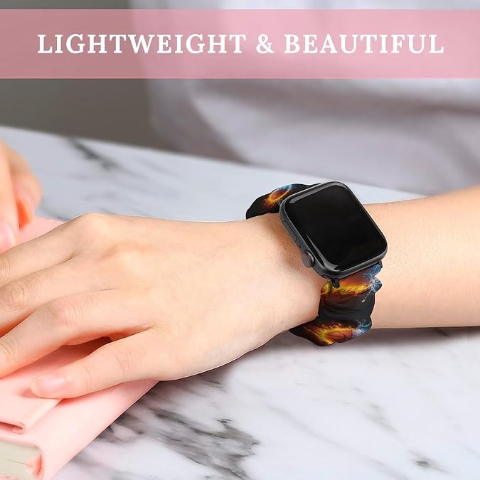 Comfortable Thin Polyester Band, Breathable Compatible with iWatch Replacement Strap