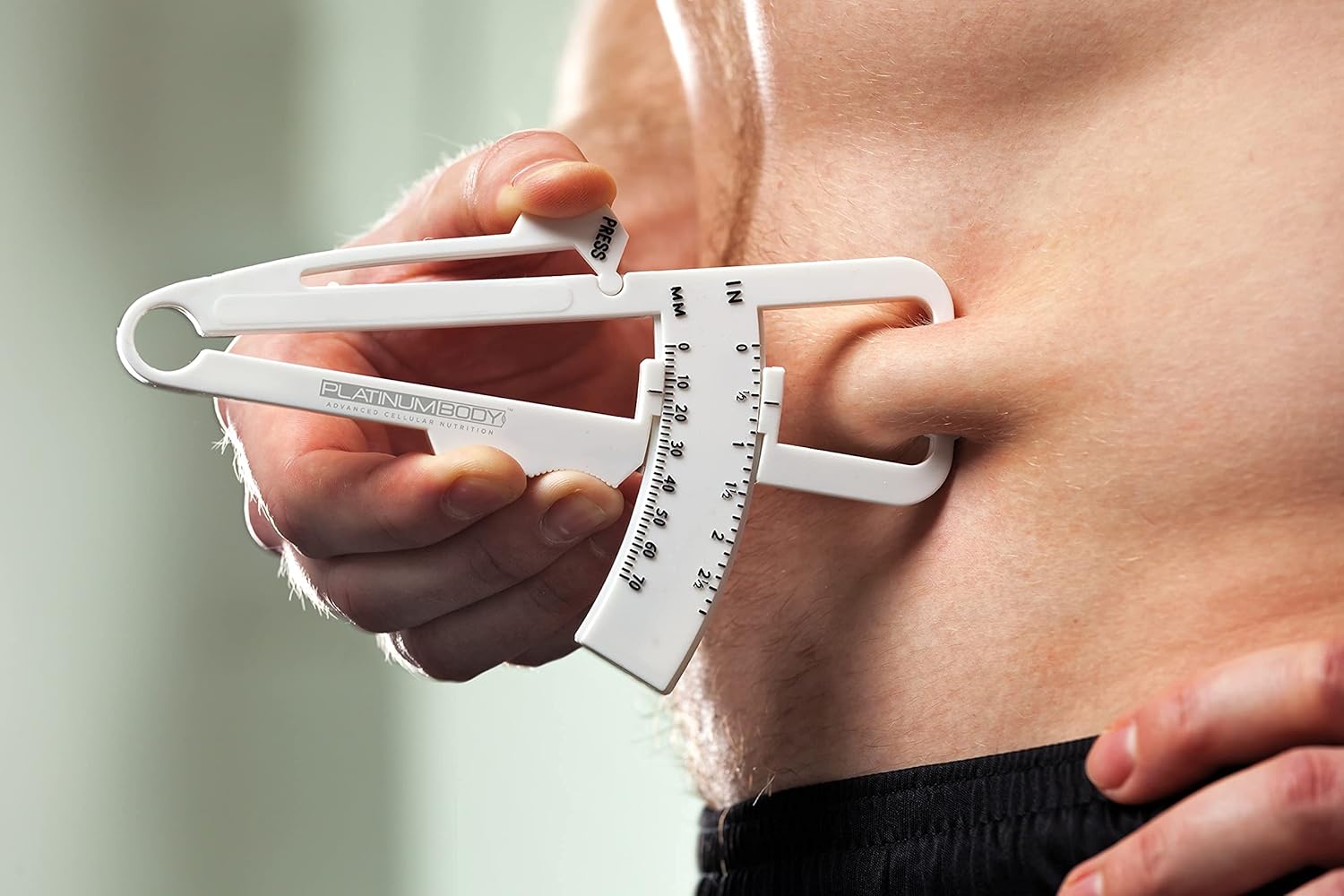 Authentic Platinum Body Fat Caliper, Fat Measure Caliper Combo with Body Fat Percentage Measurement Chart, Body Fat Monitor, SkinFold Caliper, Accurately Measuring Body Fat for Men and Women : Health & Household