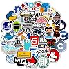 50 pcs Programming Sticker Technology Software Program Data Computer Sticker Geek Computer Laptop Phone Notebook Random Style