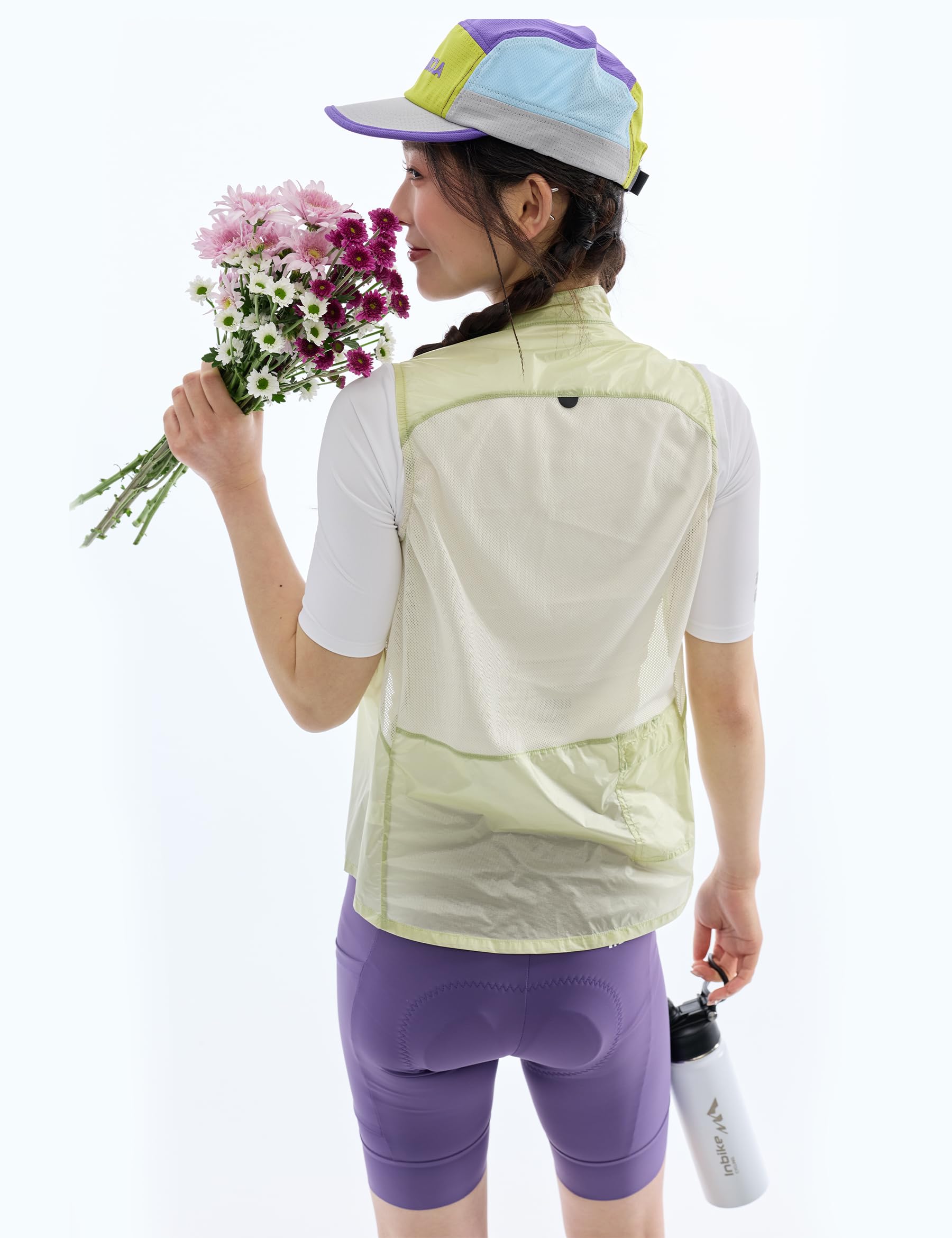 INBIKE Chaleco Ciclismo Ligero Mujer Cortaviento Impermeable Transpirable Suave para MTB Running Senderismo Trekking Golf Cotidiano FY744