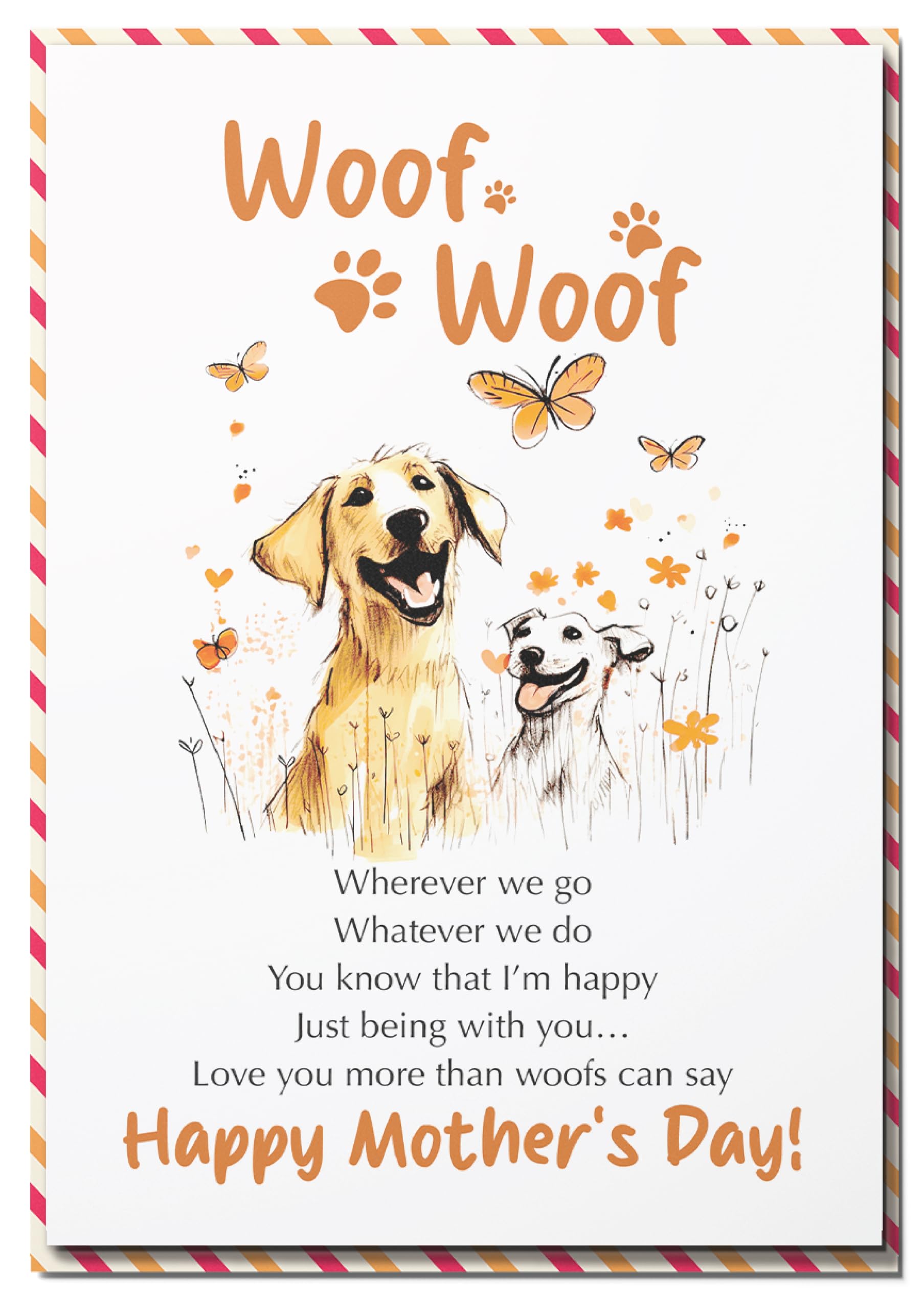 BlinkBlink Mother Day Card from Dog, Mothers Day Card Dog with Envelope and Seal, Fur Mom Mothers Day Card, Funny Mothers Day Card from Dog