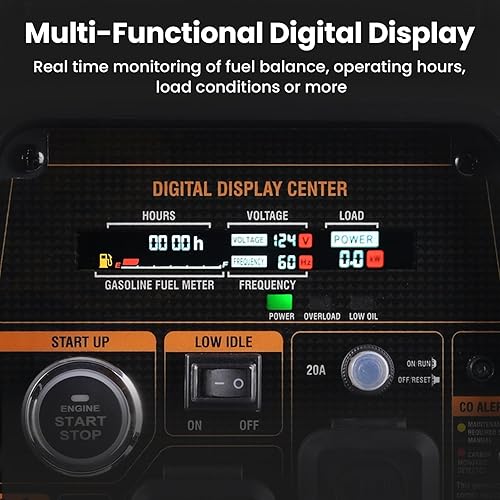 Vista 24 de MaXpeedingrods Generador inversor portátil de 3500 vatios a gas, compatible con la EPA, compacto y ligero para energía de respaldo en el hogar