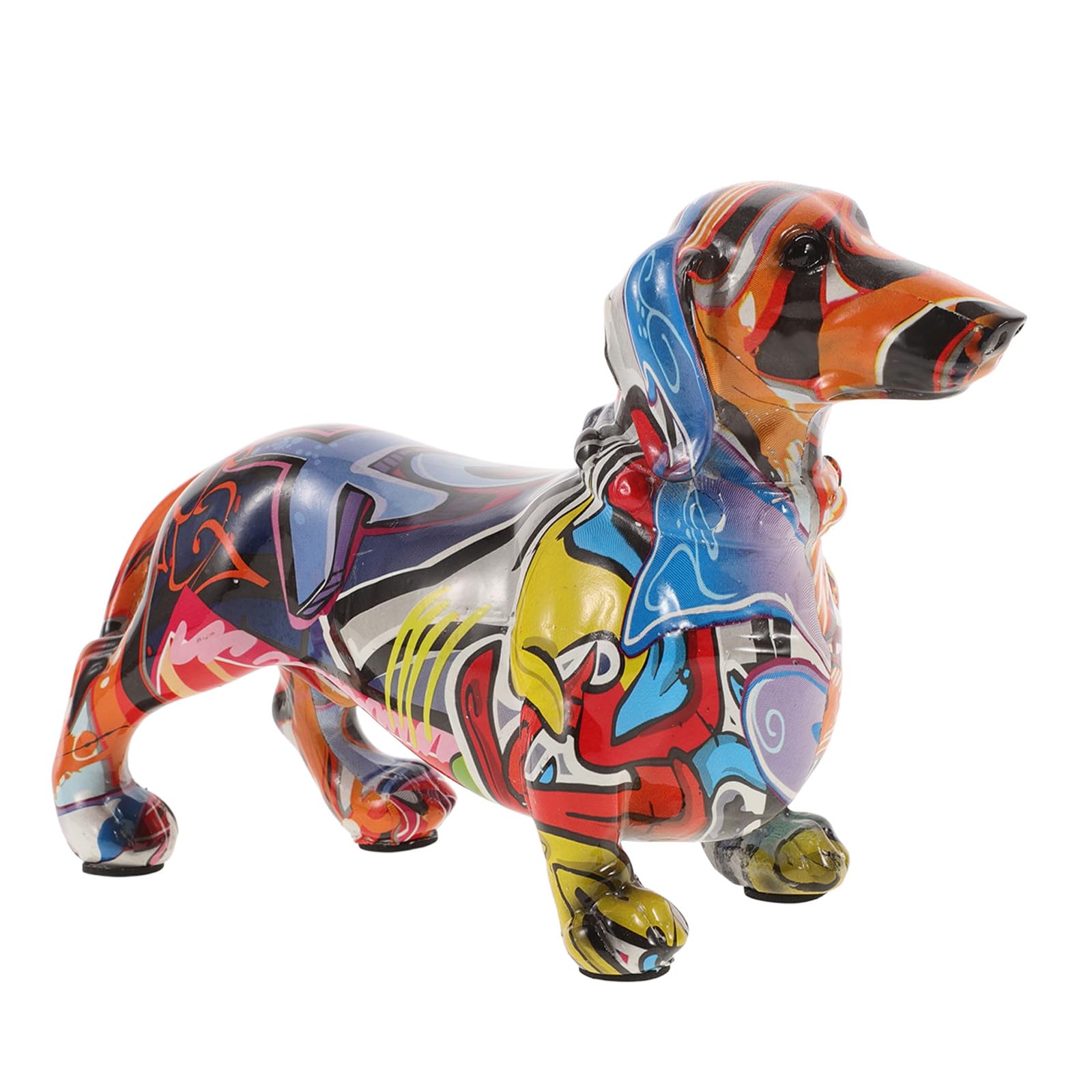 Teckel coloré HEMOTON, statue décorative pour un salon chaleureux