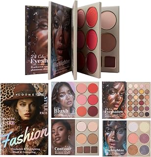 Sminkbok Palett 4-lagers Rouge Highlighter Konturpulver | Konturpudder Rouge Palett Bok För Kvinnor Alla Hudtyper Födelsedag Jul Bröllop Fest Dejt Semester Sammankomst