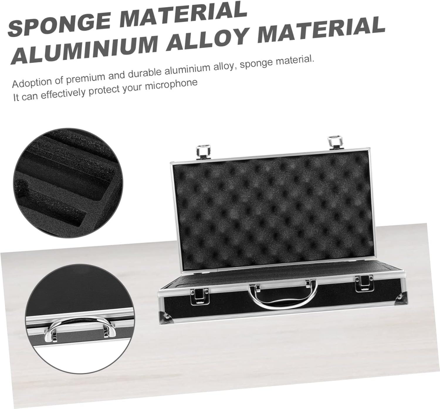 Microphone Storage Case Shockproof Protective Box for Mic Accessories Minimalist Design for Travel Home Use Organize Your Equipment