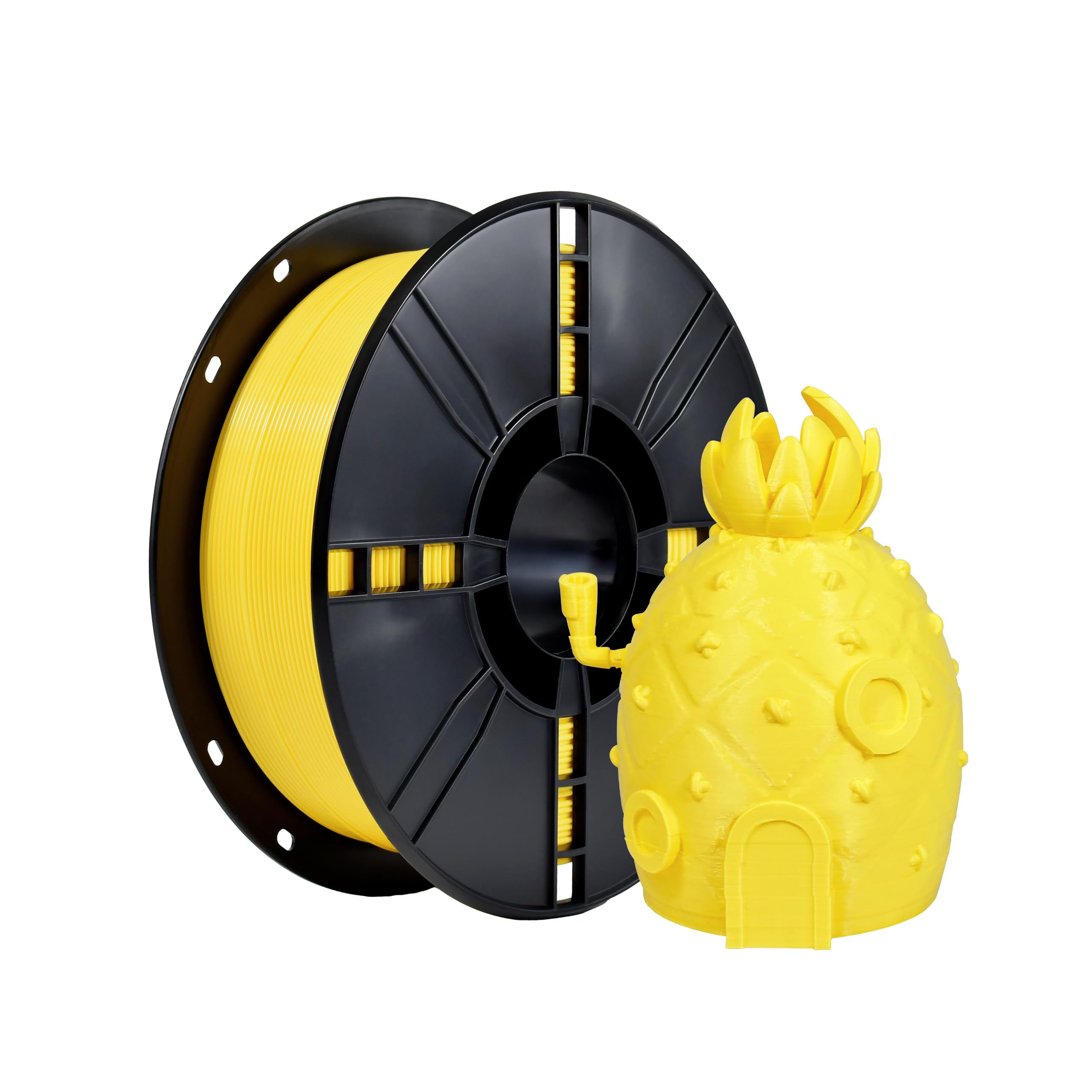 iBOSS PLA Plus (PLA+) 3D Printer Filament 1.75mm,1kg Spool (2.2lbs) Toughness Enhanced 3D Printing Filament,Dimensional Accuracy +/- 0.02mm,1.75mm PLA Plus Filament,Fit Most FDM Printer(Yellow)