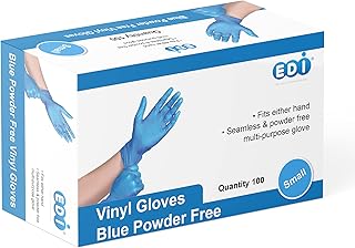Sponsored Ad - EDI Disposable Vinyl Gloves (Blue) - Powder-Free, Latex-Free