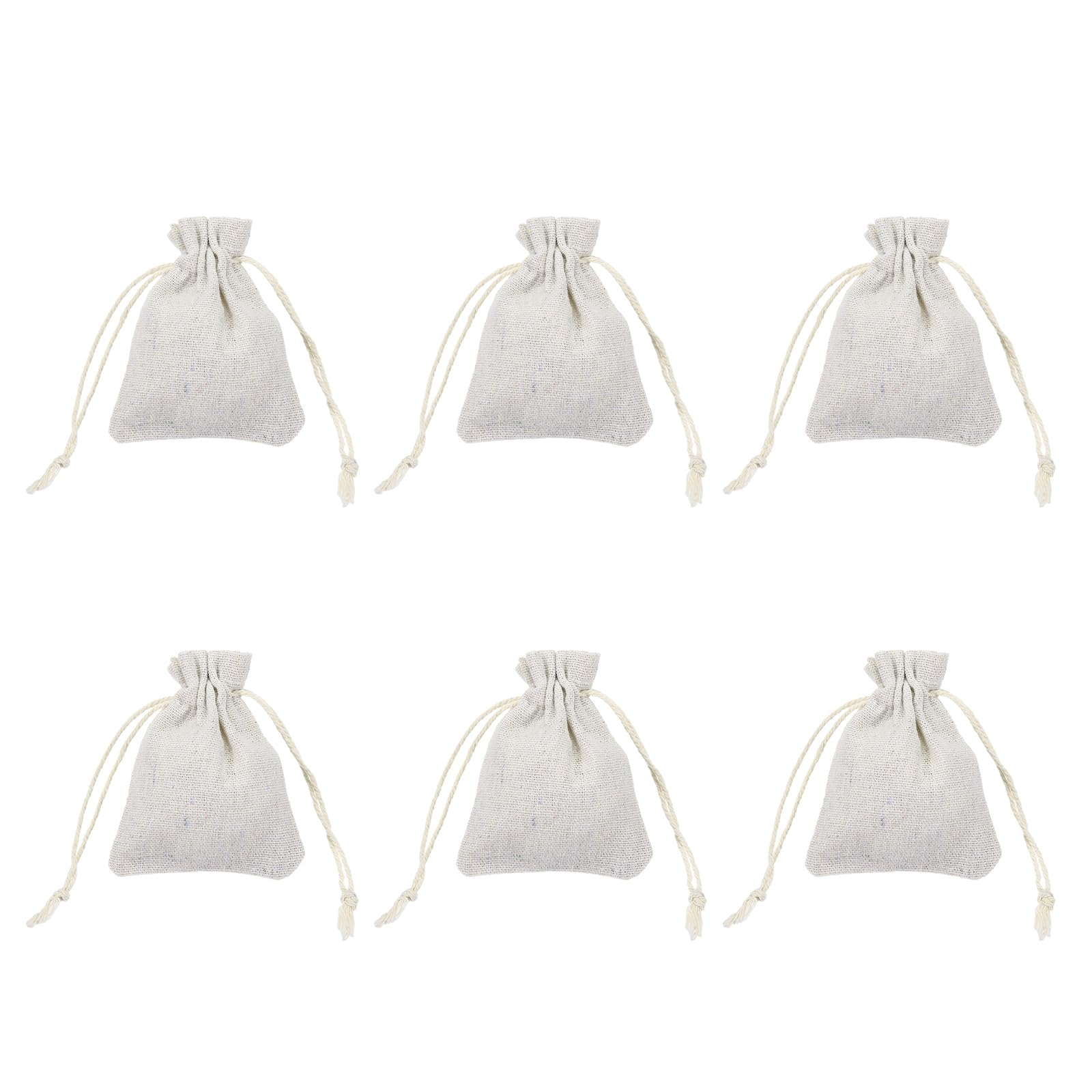 PATIKIL 6Pcs Coin Sacks Bag, 10x8cm Canvas Coin Money Cash Bag Drawstring โ image 1