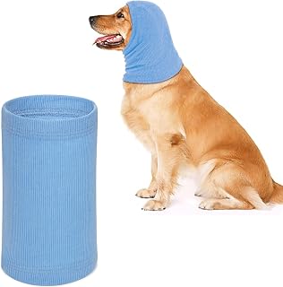 Rbenxia Dog Ear Muffs - Noise Protection & Warmth Winter Ear Scarf, Light Blue, Medium