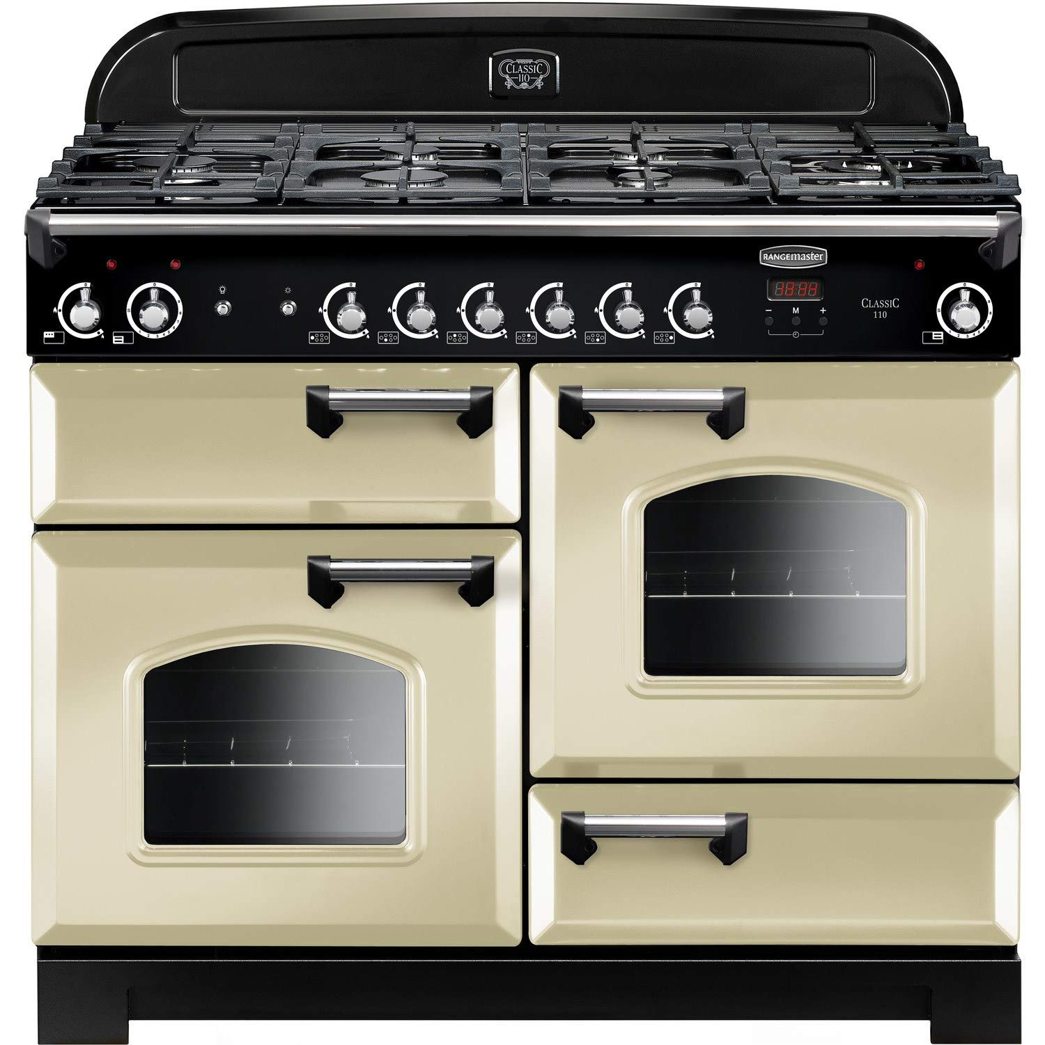 Rangemaster CLA110NGFCRC Classic 110cm Gas Range Cooker - Cream & Chrome
