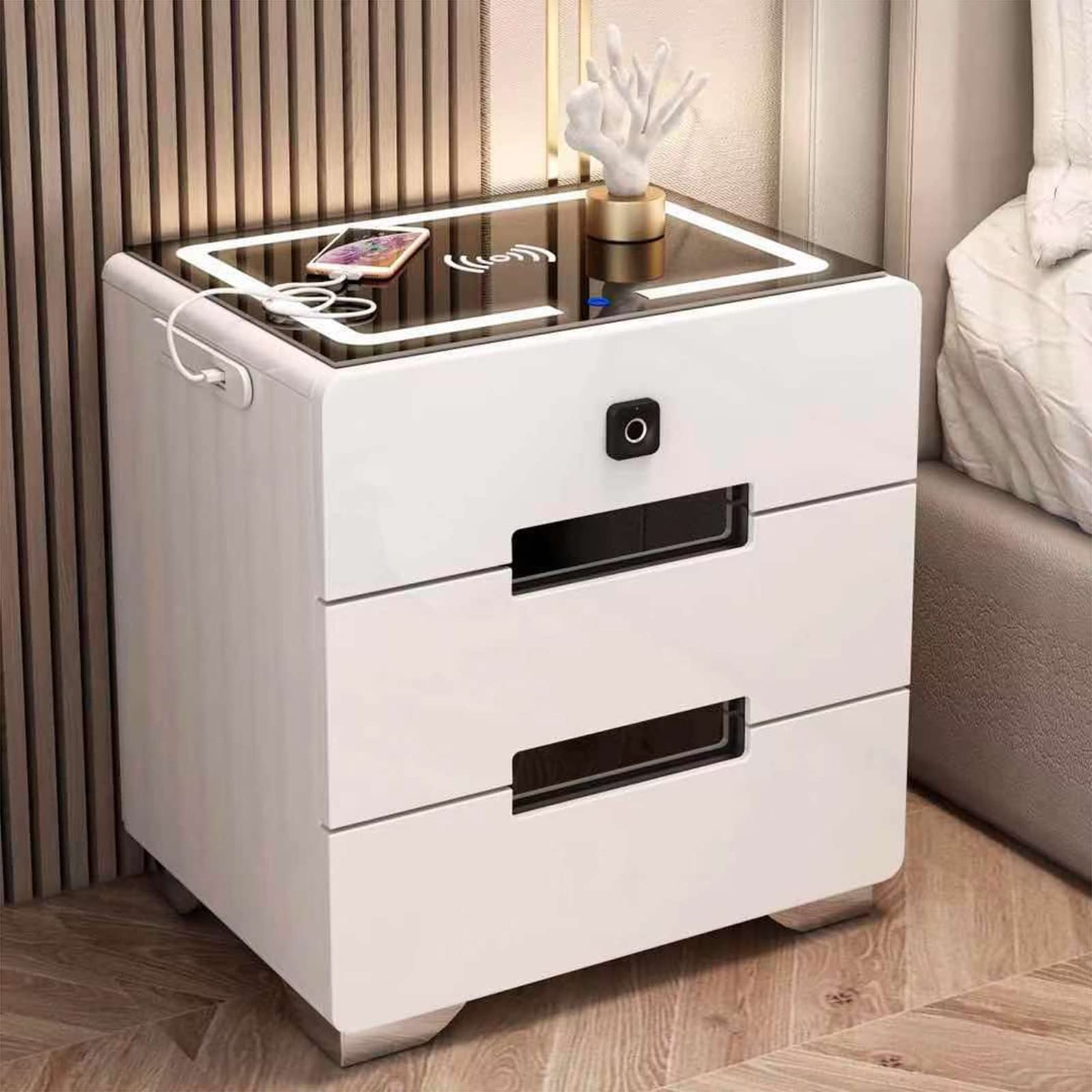 Table de chevet intelligente, un compagnon élégant pour un sommeil