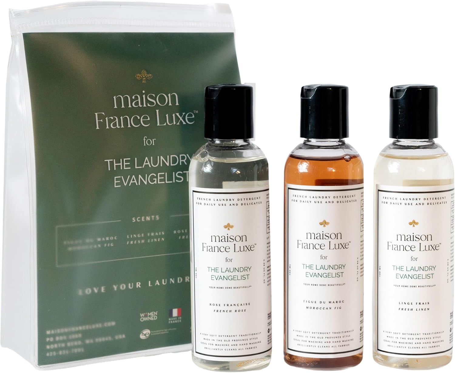 The Laundry Evangelist Travel Laundry Detergent, Enzyme-Free Plant-Based Wash for Delicate Fabrics, Gentle on Silk, Wool & Fine Garments, French Rose Scent, 3.3 fl oz - Image 3