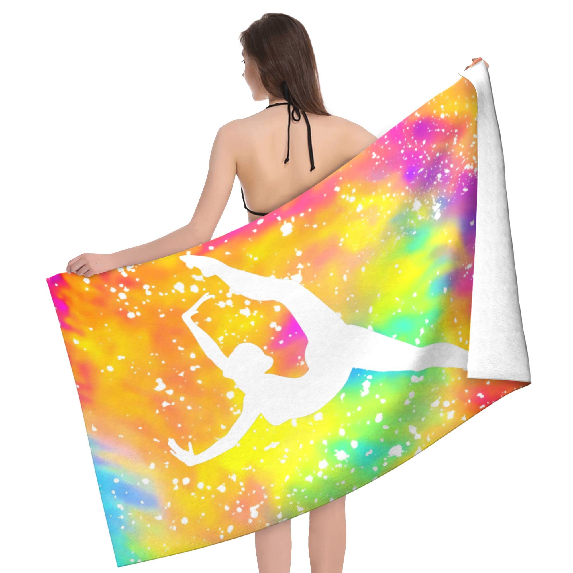 OHTMTHO Serviette De Plage Surdimensionnée En Microfibre à Séchage Rapide - Motif Requins Colorés - 91,4 X 182,9 Cm - Accessoires De Piscine, Essentiels De Croisière, Cadeaux De Vacances