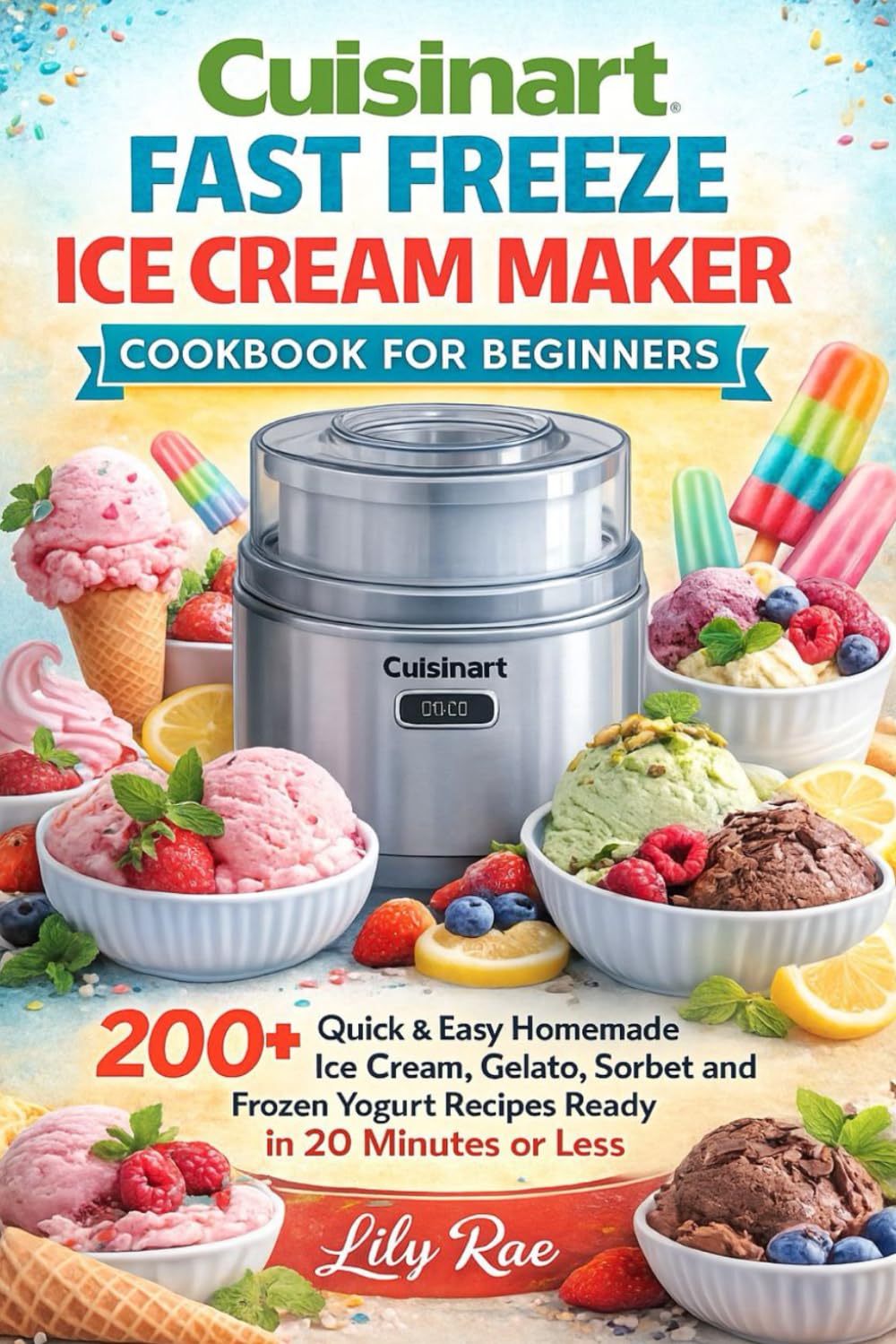 CUISINART FAST FREEZE COOK BOOK: Quick & Easy Homemade Ice Cream, Gelato, Sorbet and Frozen Yogurt Recipes Ready in 20 Minutes or Less.