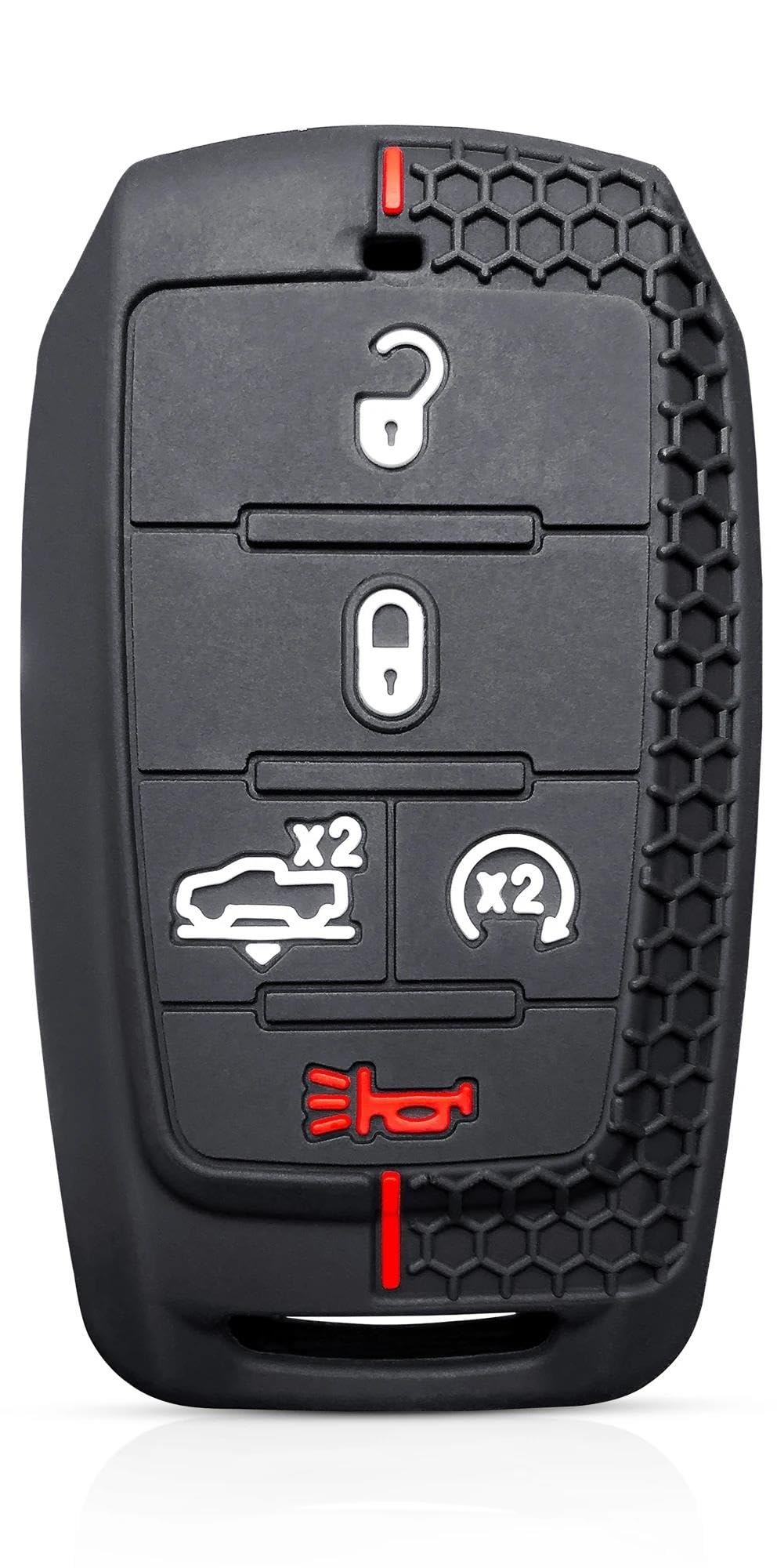 Boîtier silicone clé voiture Dodge RAM 2500 5 boutons accessoire ajustement précis - 3