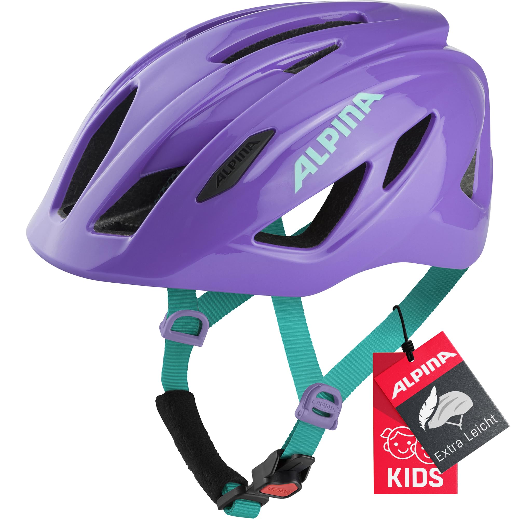 ALPINA Unisex - Dzieci, PICO Kask rowerowy, purple gloss, 50-55 cm