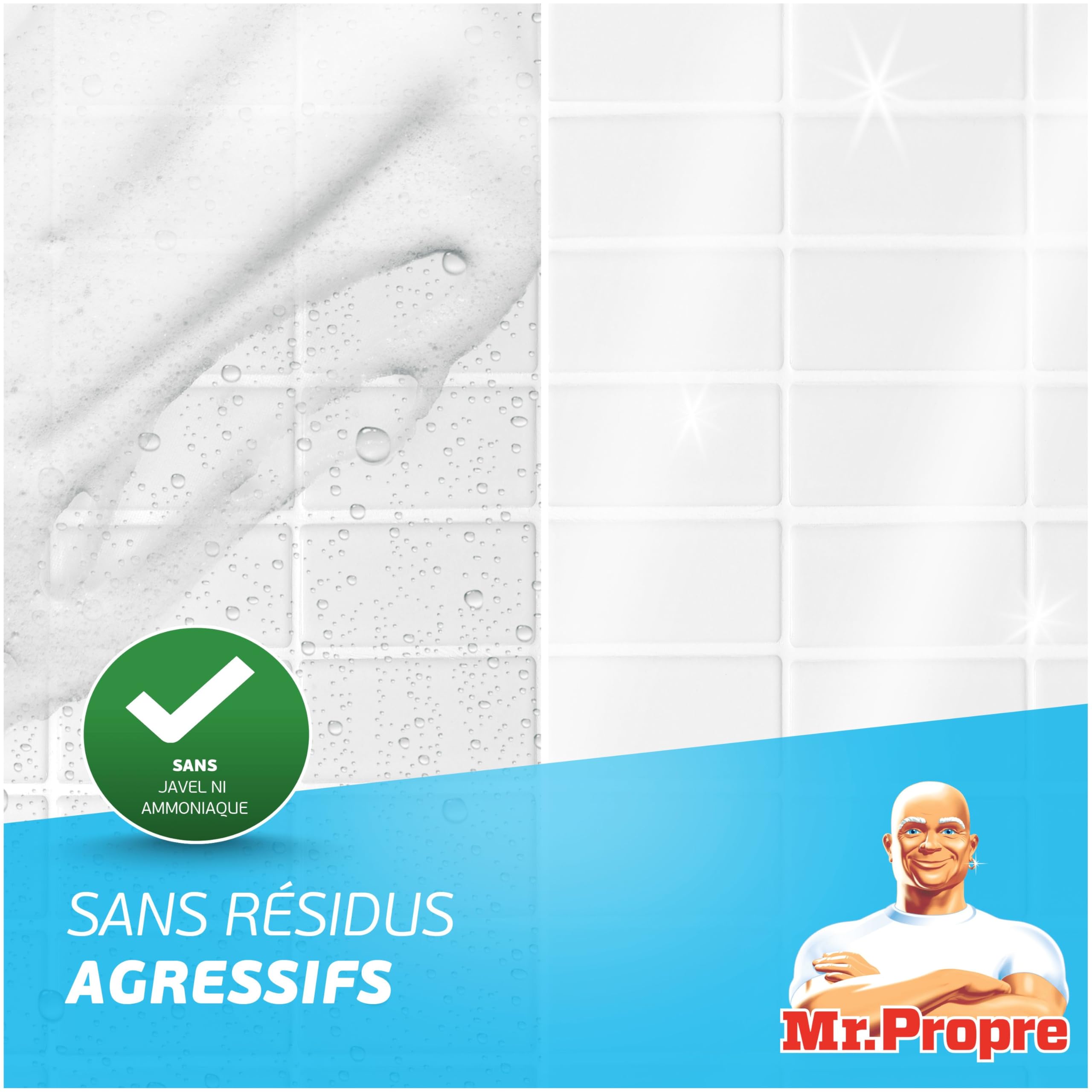 Mr. Propre Spray Nettoyant Multi-Usages Eucalyptus Bicarbonate 800ml x10 | Parfum Eucalyptus avec du Bicarbonate de Soude, Élimine Jusqu’à 99.99% De La Saleté Et La Graisse Brûlée, Sans Résidus