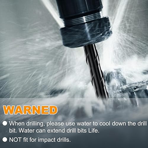 Miniatura 53 de Juego de brocas de mampostería y brocas de carburo, juego de brocas profesionales de extensión (11 unidades) para vidrio, ladrillo, plástico