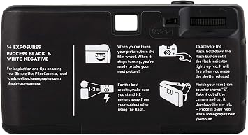 Lomography Simple Use Reloadable Film Camera Black & White Film