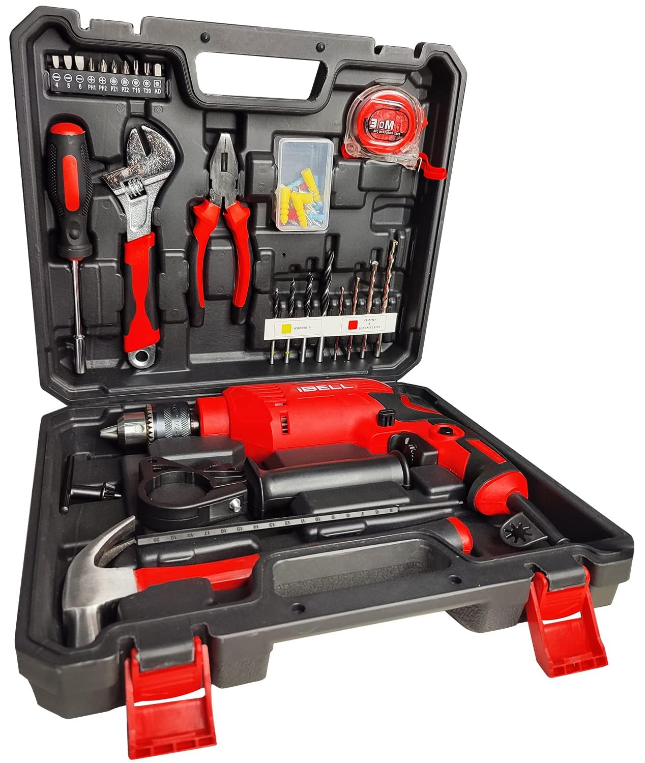 IBELL Professional Tool Kit with Impact Drill TD13-85, 650W, Copper Armature, Chuck 13mm, 59 Home Essential Tools/Accessories (B0BY87K4ZW) Amazon Price History, Amazon Price Tracker