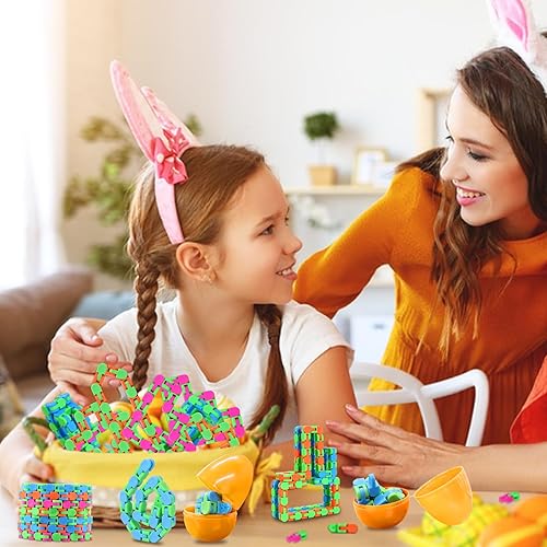 Miniatura 8 de 8 piezas de 24 eslabones Fidgets Wacky Tracks juguetes fidget para niños estudiantes de aula regalos rellenos de calcetín escolar plástico sensorial