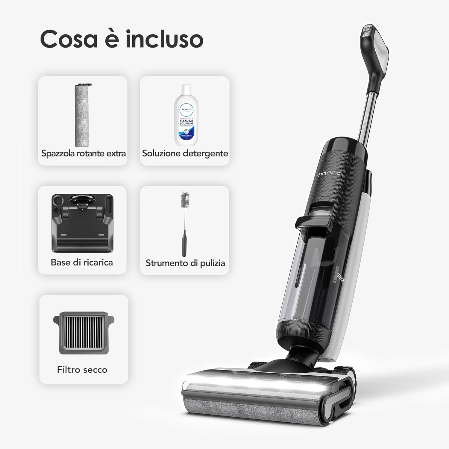Tineco Floor One S7 Pro Aspirapolvere Cordless per Pavimenti Duri, Pulisce Sempre con Acqua Pulita, Display LCD, Lunga Autonomia. Rimuove Macchie Ostinate e Peli di Animali Domestici Tineco Floor One S7 Pro Aspirapolvere Cordless per Pavimenti Duri, Pulisce Sempre con Acqua Pulita, Display LCD, Lunga Autonomia. Rimuove Macchie Ostinate e Peli di Animali Domestici