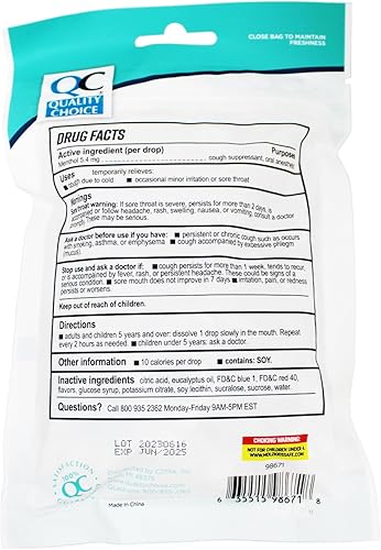 Miniatura 2 de Quality Choice Gotas para la tos mentol 30 Ct por Quality Choice