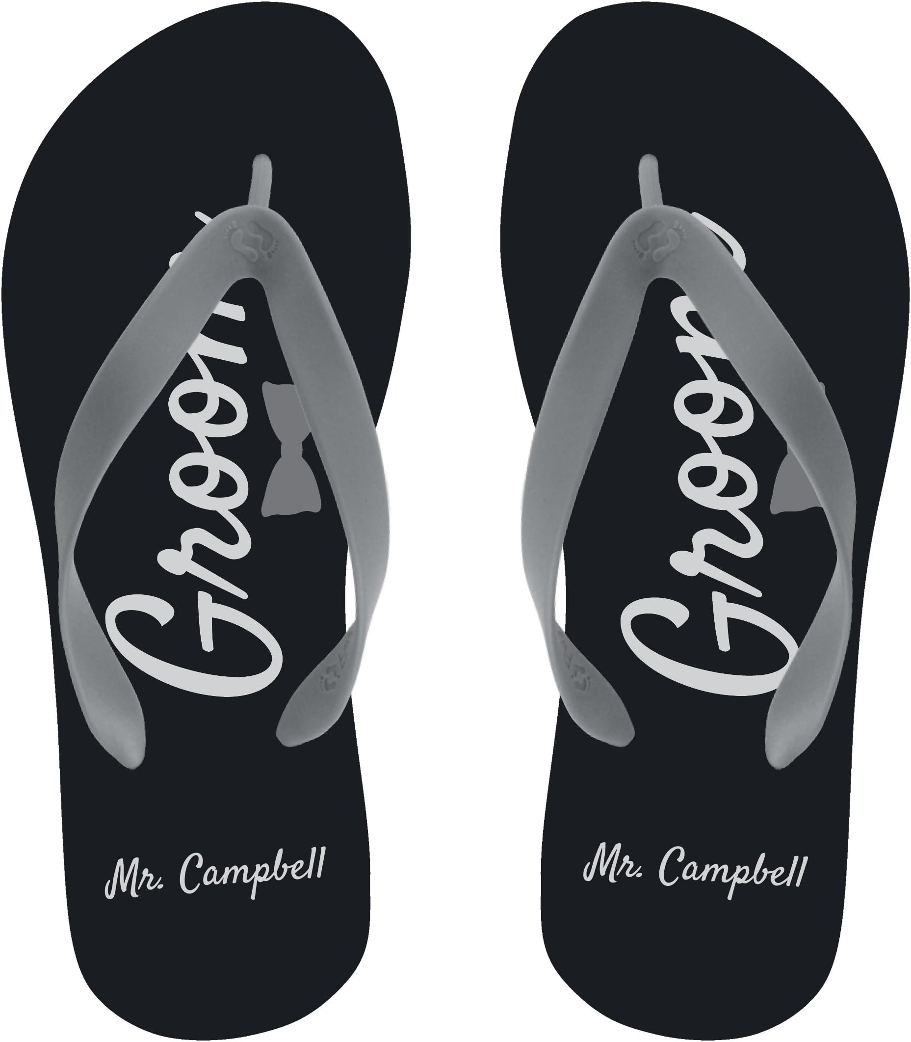 Personalized Groom Wedding/Honeymoon Flip Flops