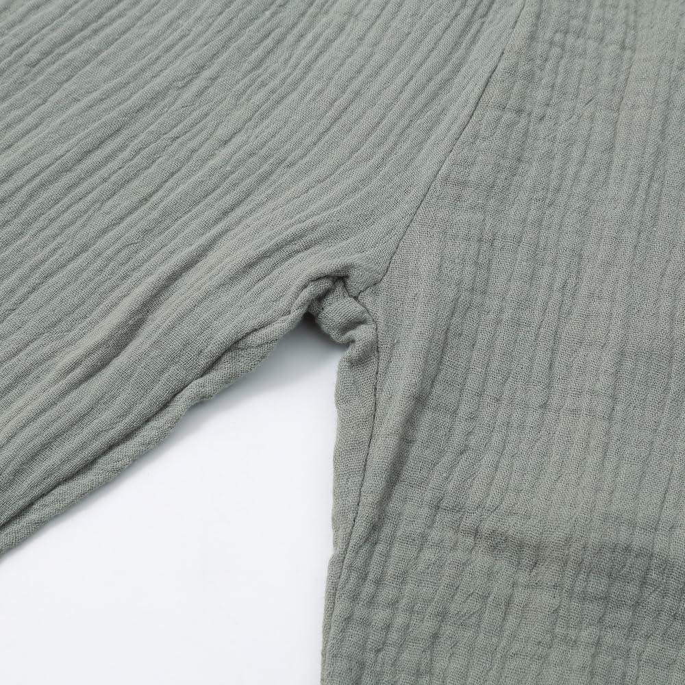 GFQLONG Toddler Boy Girl Linen Pants,Boys Cotton Harem Pant Girls Gauze Muslin Loose Bloomers - Image 2