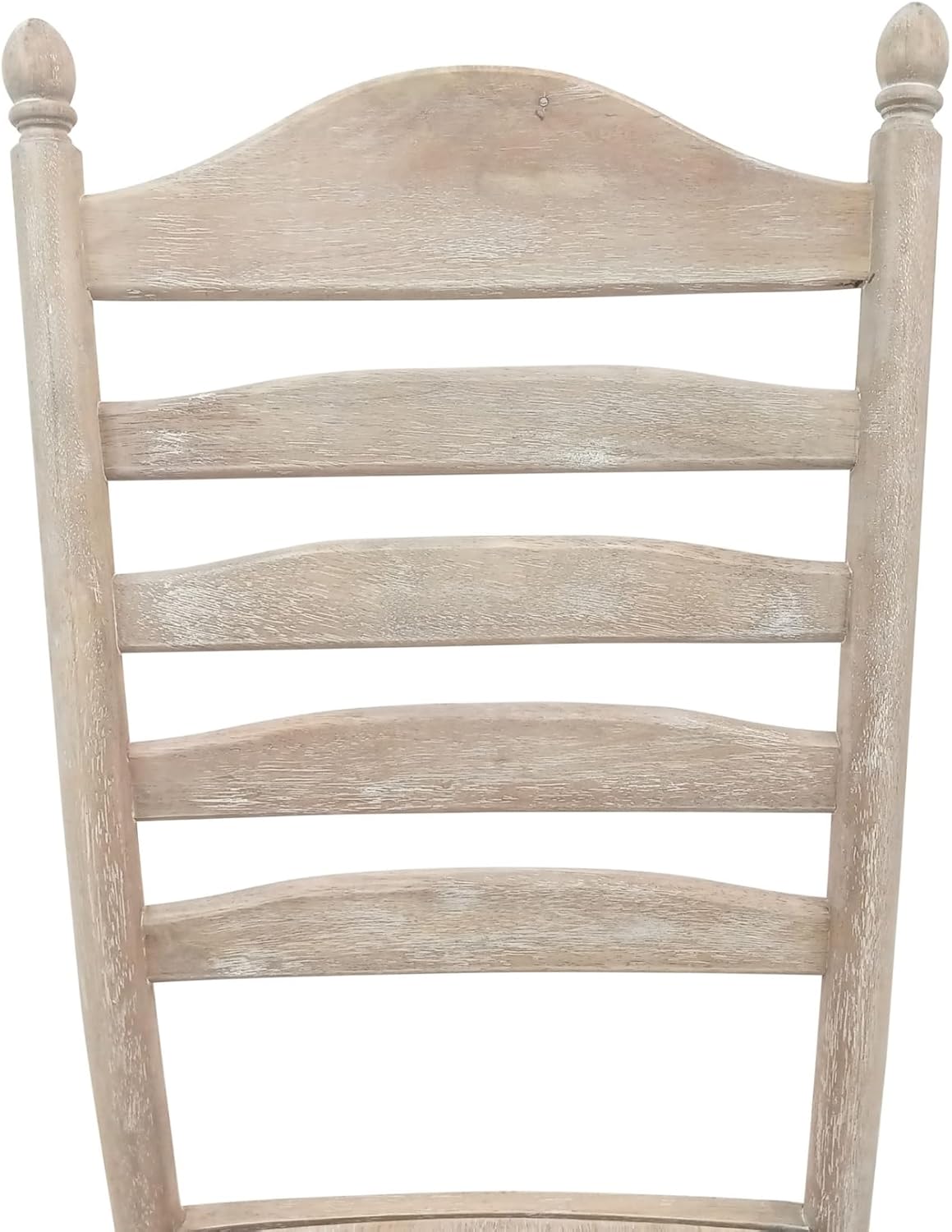 Carolina Chair & Table Falmouth Curved Ladder Back Dining Chair with Rubbed Edges - Multi Step Hand Finish Solid Wooden Side Chairs - Traditional Furniture for Kitchen, Dining Room (Natural Driftwood)