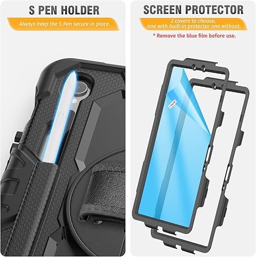 Miniatura 91 de HXCASEAC Funda para Samsung Galaxy Tab S6 Lite de 10,4 pulgadas, protectora con protector de pantalla/correa de mano/soporte para bolígrafo S, a